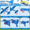 thumbnail image 7 of Zacro Airplane Launcher Toys(3 Pack ),  Foam Glider Catapult Airplane Toy for Boys Girls 4-12 Year Old, Outdoor Flying Toys Gifts, Red, Green, Blue, 7 of 7