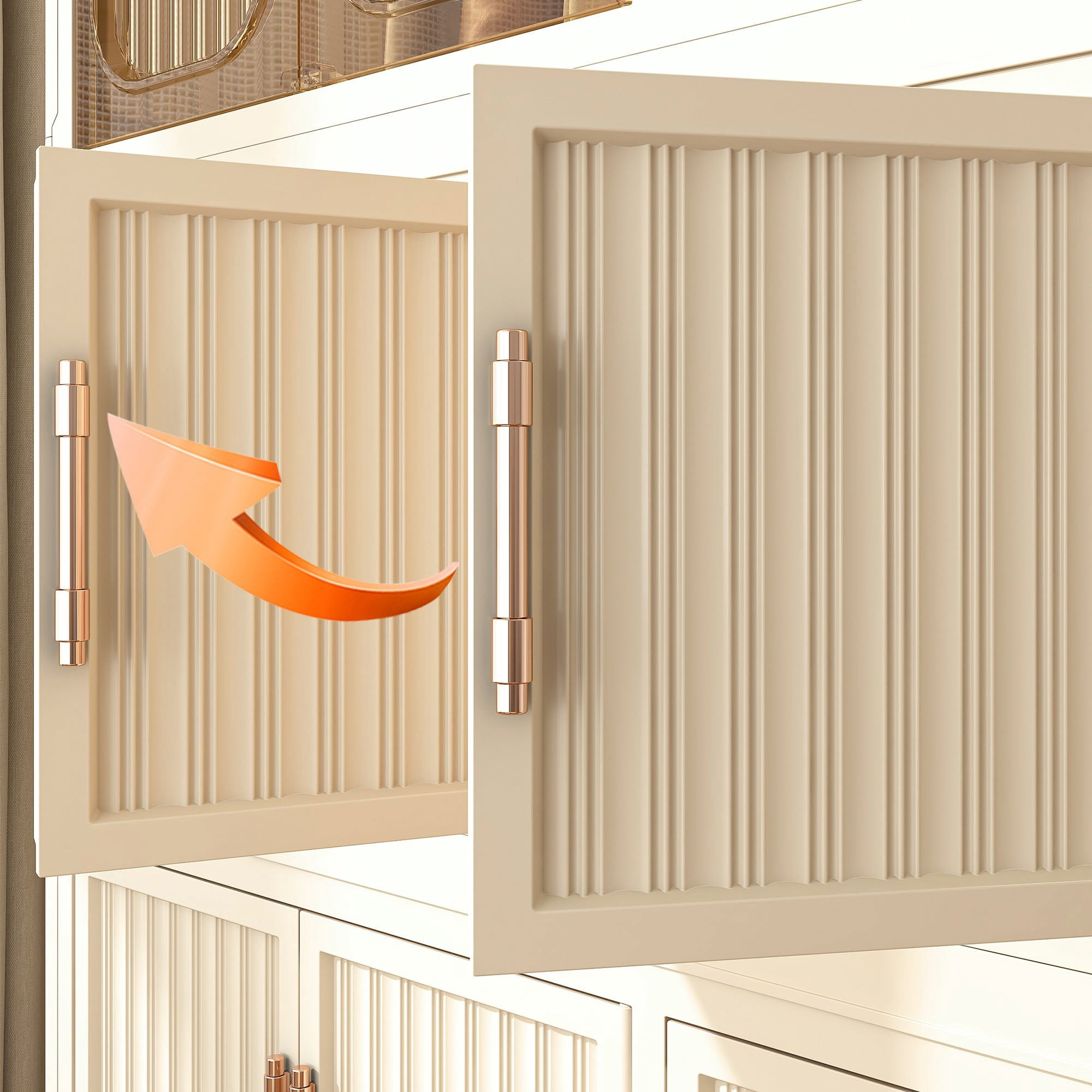 Resenkos Portable Wardrobe Closet Storage Organizer, Clothes Dresser with 16 Magnetic Doors (16 Cubes & 1 Hanging Rod) & 6 Hangers, Cream White