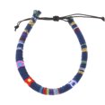 thumbnail image 1 of Tobillera de color retro tejida a mano, pulsera ajustable, cadena de playa unisex, 1 of 6
