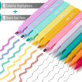 thumbnail image 2 of czcpp-- Aesthetic Highlighters and Pens, 12 Pack, Assorted Color No Bleed Bible Highlighters, Black Ink Pens, 2 of 4