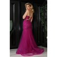 thumbnail image 6 of Royal Queen RQ8039 Juniors Womens Fitted Embellished Lace Red Carpet Long Gown, 6 of 10