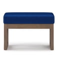 thumbnail image 3 of WyndenHall  Madison 26 inch Wide Contemporary Rectangle Ottoman Bench Blue 27"W x 14.4"D x 18.4"H Foam, Velvet Velvet, 3 of 5