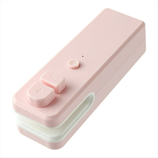 Máquina Selladora Pequeña para Snacks, Laminadora de Bolsas de Plástico para Uso Doméstico, para Conservación de Alimentos, Sellado Al Vacío, Color Rosa.