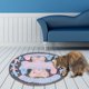thumbnail image 2 of Almohadilla de Espolvimiento para Perros perfecl Puzzle de Forrajeo Interactivo Manta de Rompecabezas Azul Rosa Redondo, 2 of 8