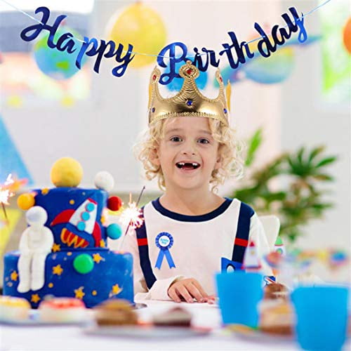 Birthday King Crown Birthday Boy Sash and Button Pins Birthday Boy Party Set 