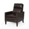 thumbnail image 3 of Vaughn Burnished Brown Faux Leather Push Back Recliner, 3 of 7