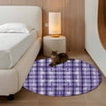 thumbnail image 3 of Purple Plaid Round Rug 3.3ft Washable Circle Entryway Rugs Non Slip Modern Art Checkered Farmhouse Area Rug Indoor Floor Carpet for Bedroom Kitchen Living Room Home Office Dining Room Nursery, 3 of 8