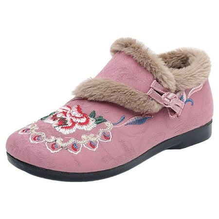

Rrunsv Classic Platform Snow Boots for Women Ankle Boots Winter Boots with Memory Foam Insole Lightweight Anti-Slip Outsole for Outdoor Indoor Ankle Boots Red 6.5