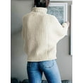thumbnail image 4 of Women'S Winter Autumn Solid Color Lantern Sleeve Long Sleeve Sweater Pullover Coat  XXL, 4 of 5