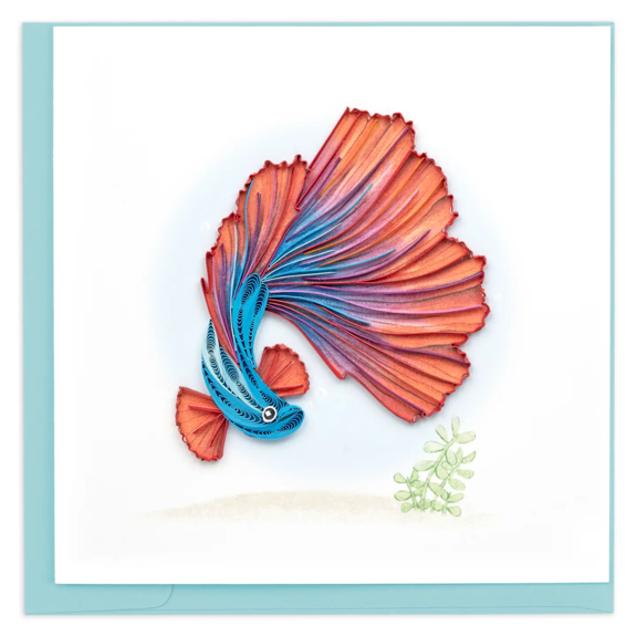 Quilling Card Quilled Beta Fish Card