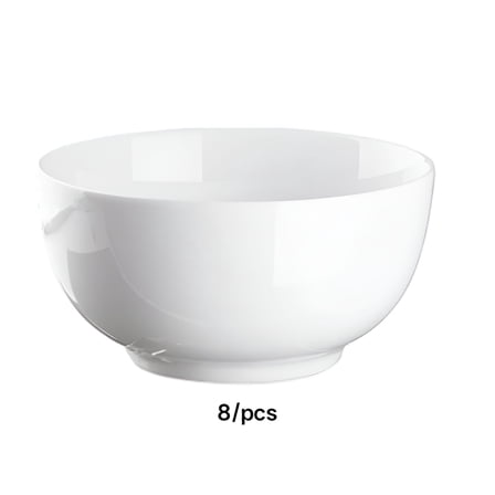 ACDANC 10 oz Ceramic Soup Bowls & Cereal Bowls,White Bowls 8Pcs Premium Ceramic Bowls for Cereal,Soup,Salad,Pasta,Prep,Rice,Ice Cream,Microwave & Dishwasher Safe