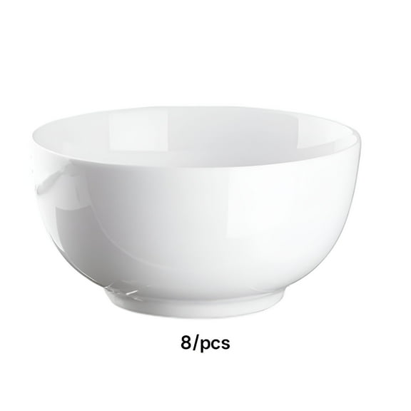 ACDANC 10 oz Ceramic Soup Bowls & Cereal Bowls,White Bowls 8Pcs Premium Ceramic Bowls for Cereal,Soup,Salad,Pasta,Prep,Rice,Ice Cream,Microwave & Dishwasher Safe