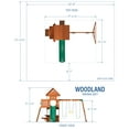 thumbnail image 3 of Backyard Discovery Woodland Cedar Wood Swing Set, Slide, Clubhouse, Rock Wall, Snack Bar, 3 of 13