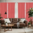 thumbnail image 2 of Ambesonne Modern Window Curtains, Wavy Lines Oval Curvy, Each 28" W x 95" L, Dark Coral Ivory, 2 of 5