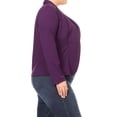 thumbnail image 2 of Women's Plus Size Long Sleeve Open Front Blazer for Office and Casual Wear, 2 of 6