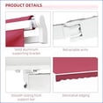 thumbnail image 5 of Retractable Patio Awning, 13' x 8' Manual Crank UV Water-Resistant for Deck Balcony Yard, Burgundy Red | Aluminum | Gray, 5 of 9