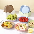 thumbnail image 3 of Haomacro 5 PCS Creative Dining Table Bone Spitting Dish Household Plastic Dish Lightweight Bone Dish Tabletop Garbage Plate Pastry Fruit Plate, 3 of 9