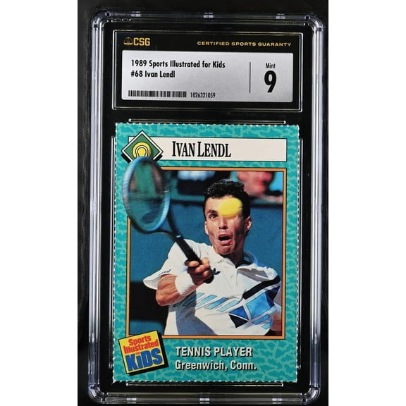 Ivan Lendl 1989 Sports Illustrated for Kids tennis card CSG graded 9 MINT