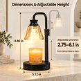 thumbnail image 2 of DAYBETTER Candle Warmer Lamp,Mother's Day Gifts Dimmable Timer Wax Melt Lights for House Warming New Home Bedroom Decor ,Gifts for Mom with 2 Bulbs, 2 of 9