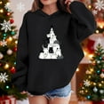 thumbnail image 2 of Lorytime Kids Hoodies for Girls Boys Christmas Tree Sweatshirt Long Sleeve Tops Drop Shoulder Festive Pullover Black, 2 of 4