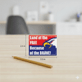 thumbnail image 3 of Land of the Free Rectangle 3.5" x 2.5" Metal Refrigerator Magnets by Magnet America, 3 of 4