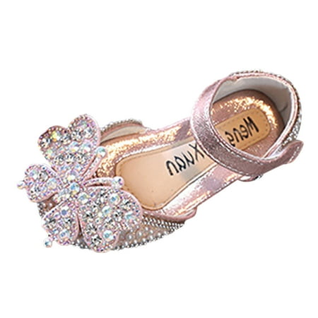

Toddler Girl Boots Fashion Spring and Summer Children Dance Shoes Girls Dress Performance Princess Shoes Pearl Rhinestone Sequins Cartoon Shape Hook Loop Girls Boots Size:2.5-3 Years
