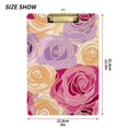 thumbnail image 3 of Flowers Roses and Floral Acrylic Clipboards 12 x 9 Inch A4 Size with Low Profile Clip Hanging Clipboard for Classroom School Office, 3 of 8