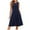 Navy, variant on TSADFHJI Skirts for Women Short Length Lace Summer Casual Dresses for Women Sleeveless Midi Dress Swing Tank Pleated Tshirt Dress with Pockets A S Navy