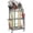 Mid-size Tool Stand, variant on Garden Tool Organizer Stand with Wheels, Rakes Shovels Yard Tools Stand for Garage, Shed, Garden, Indoor/Outdoor Long-Handled Tools Cart