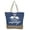 Royal, variant on Women's Natural "Ready to Flamingle" Fashion Beach Canvas Tote Bag Handbag