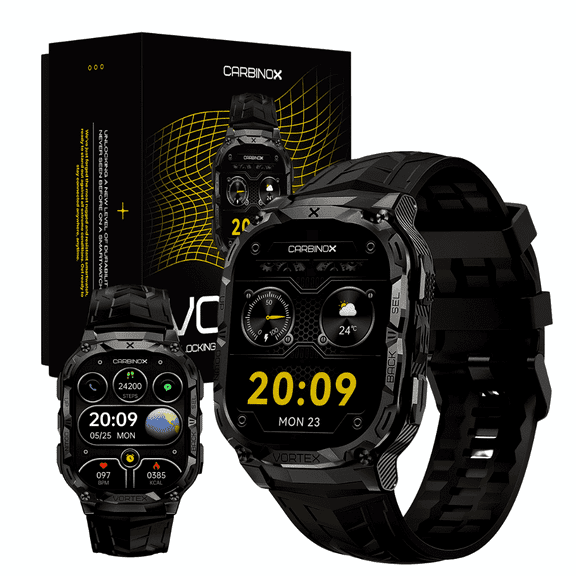 Carbinox Vortex Smart Watch Waterproof Rugged Fitness Tracker for Android & iOS
