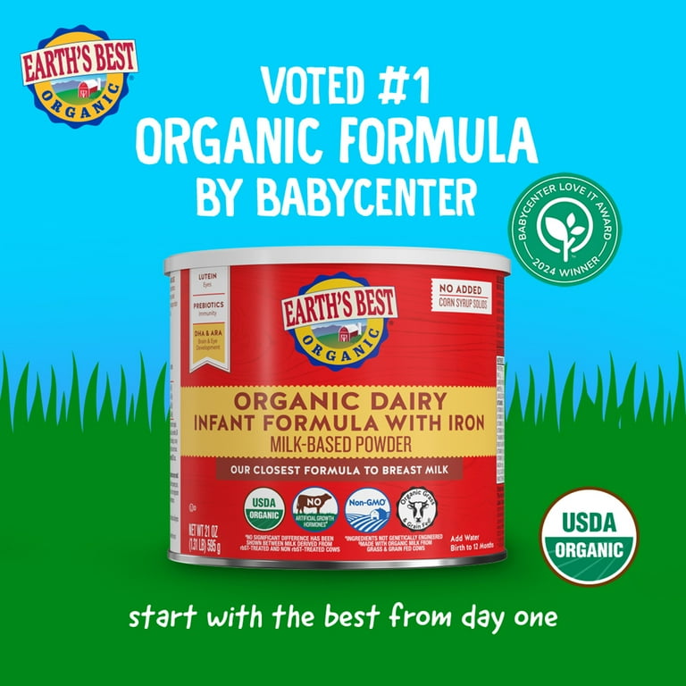Earth's Best Organic All Natural Formula For Infants Happy Baby Organic  Infant Formula Stage A2