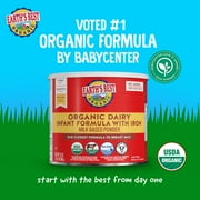 Earths Best Organic Dairy Powder Baby Formula with Iron DHA & ARA, 32 oz Canister