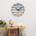 thumbnail image 2 of Bobasndm Wall Clock 10 Inch Rustic Wood Wall Clocks Battery Operated No Tick Clock Decorative for Kitchen Living Room Bathroom Farmhouse, 2 of 9
