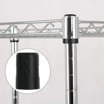 Wire Shelf Clips for 25mm Diameter Post Black Anti-static Plastic Parts for Fixing Use Fits 32 Pairs