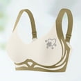 thumbnail image 4 of Bocqde Seamless Sport Bras for Women Plus Size Stretch Breathable Wire-Free Gathering Push Up Yoga Bra Rhinestones Soft Support Full Coverage Bra with Adjustable Strap, M-4XL, 4 of 5