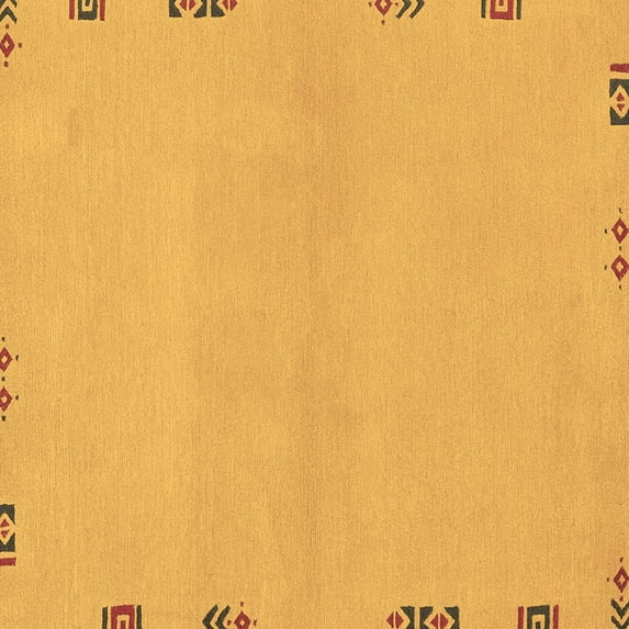 Ahgly Company Indoor Square Abstract Brown Modern Area Rugs, 5' Square