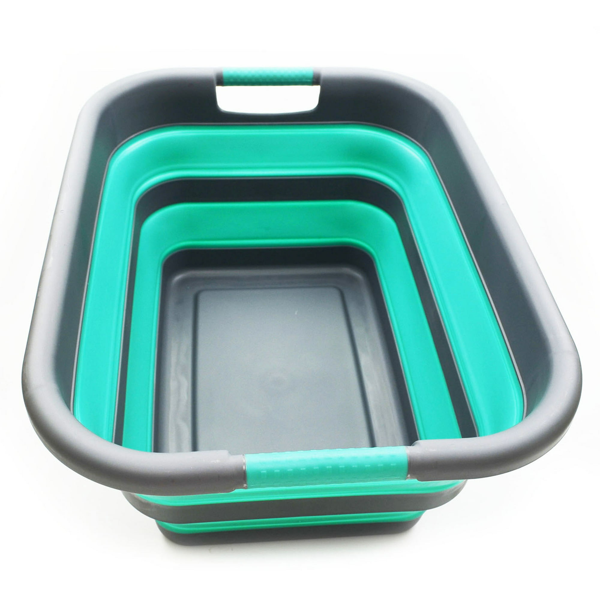 SAMMART Collapsible Plastic Laundry Basket - Foldable Pop Up Storage  Container / Organizer - Portable Washing Tub - Space Saving Hamper / Basket