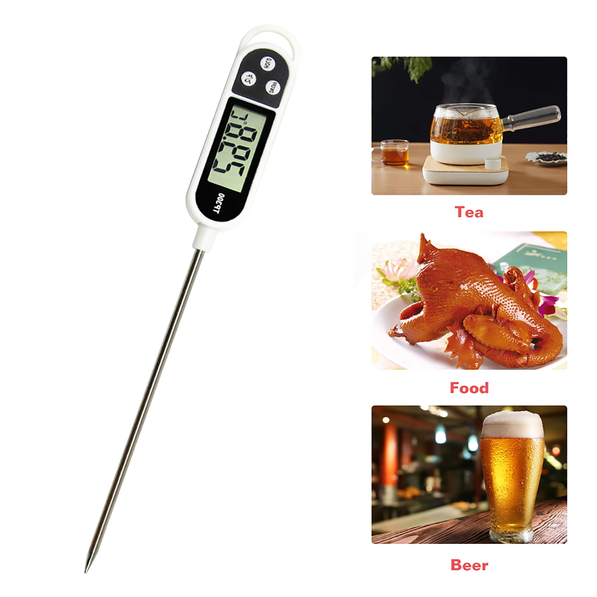 Tp-101 Digital Meat Thermometer For Cooking Food Kitchen Bbq Probe Water  Milk Oil Liquid Oven Temperature Measurement For Large Restaurant Kitchen,  Digital Temperature Sensor Meter (battery Included) - Temu