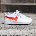 thumbnail image 2 of Air Force 1 Low Top SUN FIRE Paint Drip Custom NWT, 2 of 6