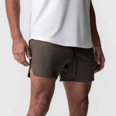 Men Apparel Dgankt Man Casual Sports Speed-Dry Running Mesh Zipper Pocket Drawstring Shorts on Clearance