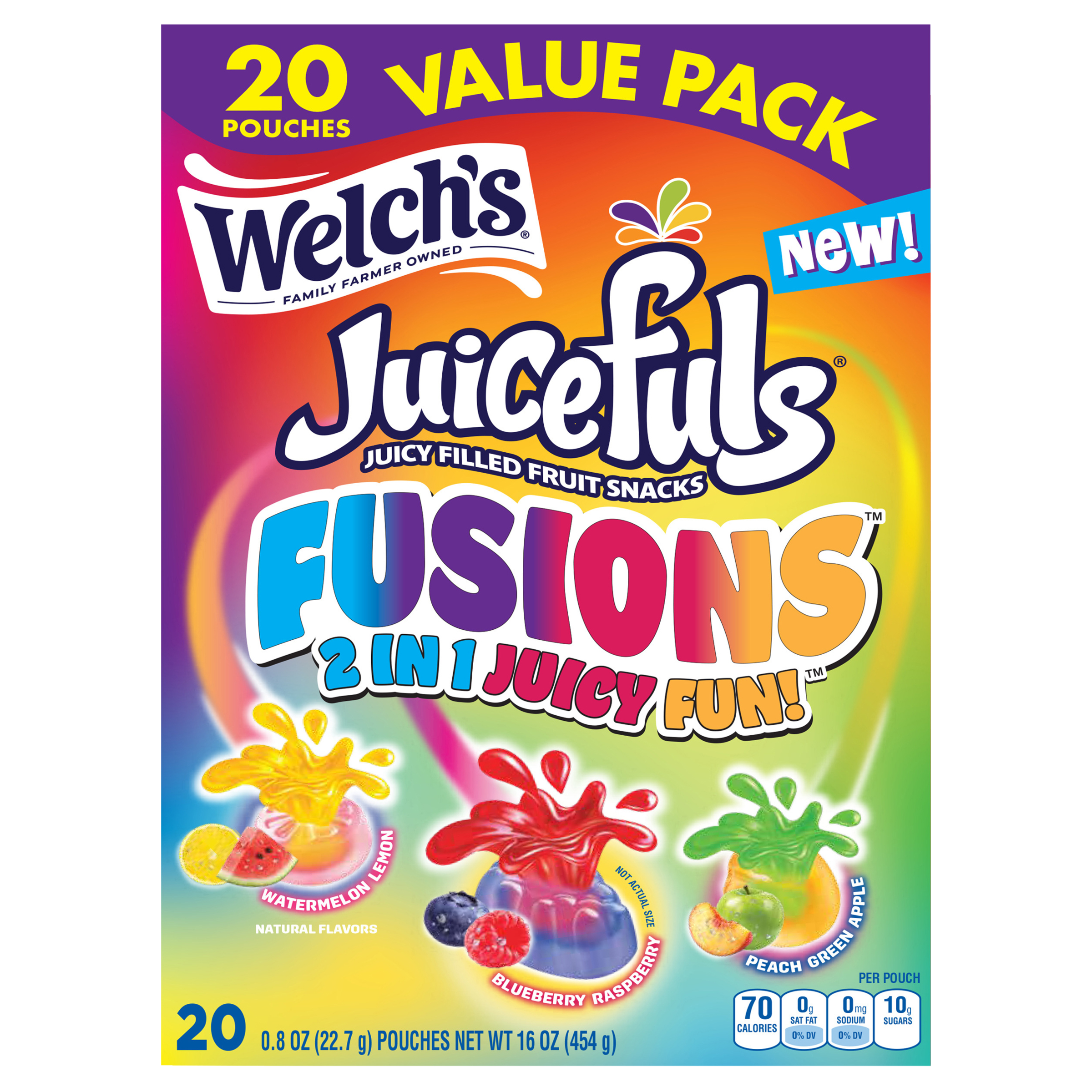15セット　Juice=Juice 四形態 Welch's Juicefuls Fusions Gluten-Free Assorted Flavors Soft Fruit