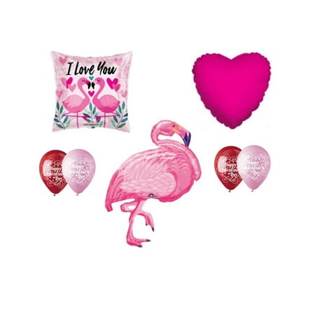 Flamingo Valentine's Day Balloon Bouquet Party Balloons Decoration Supplies Love