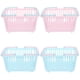 thumbnail image 1 of 4Pcs Small Plastic Baskets with Handles for Bathroom Kitchen Playroom Shopping, 1 of 3