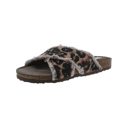 

Steve Madden Womens Bohemian Leopard Print Cork Footbed Sandals
