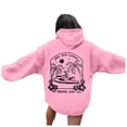 thumbnail image 1 of Sweat à Capuche Imprimé Lettre pour Femmes Manches Longues avec Poches, 1 of 5