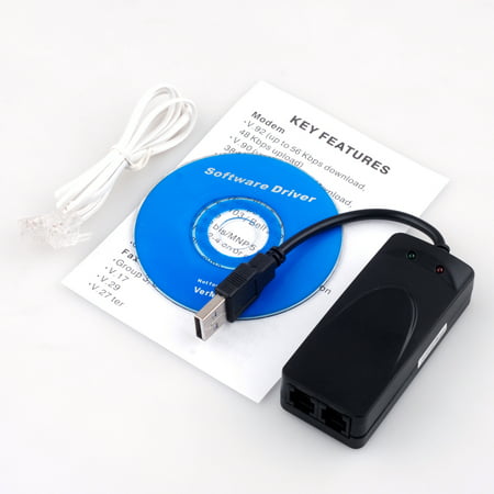 USB2.0 56K V9.2/V9.0 External Dial Up Voice Data Fax