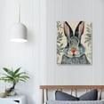 thumbnail image 4 of Nawypu  Kids Room Decor Easter Bunny Wall Art Blue Gray Cute Rabbit Poster Picture Canvas Prints Girls Baby Wall Decorations  Panel Nursery Decor Artwork Framed Ready to Hang, 4 of 5