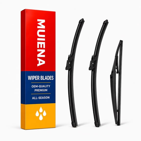 MUIENA Windshield Wipers Replacement for Ford Focus 2012-2018,OEM Quality Premium All-Season Front Rear Wiper Blades-28" 28" 12"(Pack of 3)