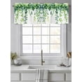 thumbnail image 4 of Spring Leaves Vines Curtain Valances for Windows, Pastoral Green Botanical Leaf Kitchen Valance Window Treatment, Light Filtering Block Curtains for Bathroom/Bedroom/Living Room 60'' x 18'', 4 of 9